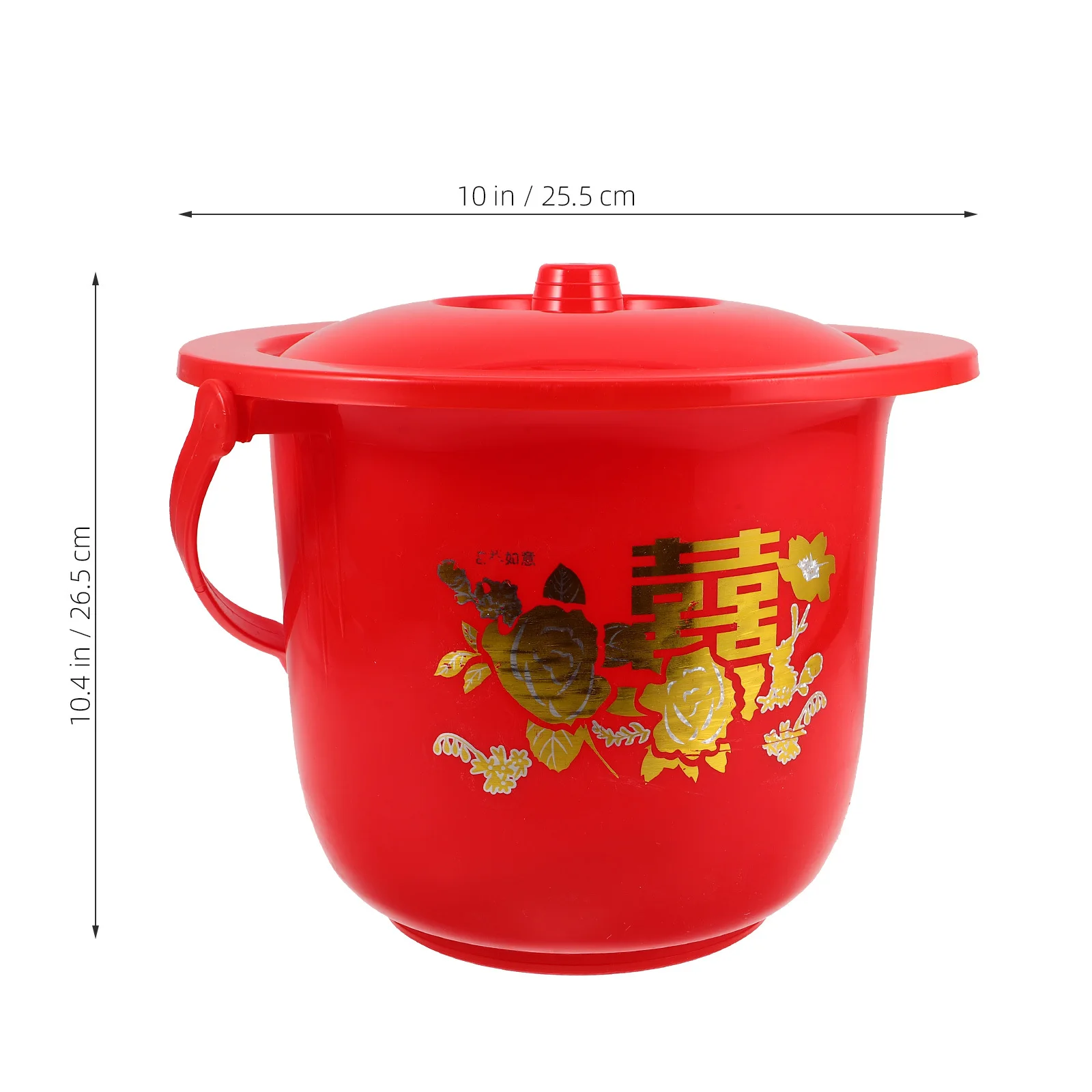 وعاء غرفة بلاستيكي محمول مع غطاء، خفيف الوزن وسهل الحمل، دلو بجانب السرير للأطفال المسنين والنساء الحوامل والسفر المنزلي #5