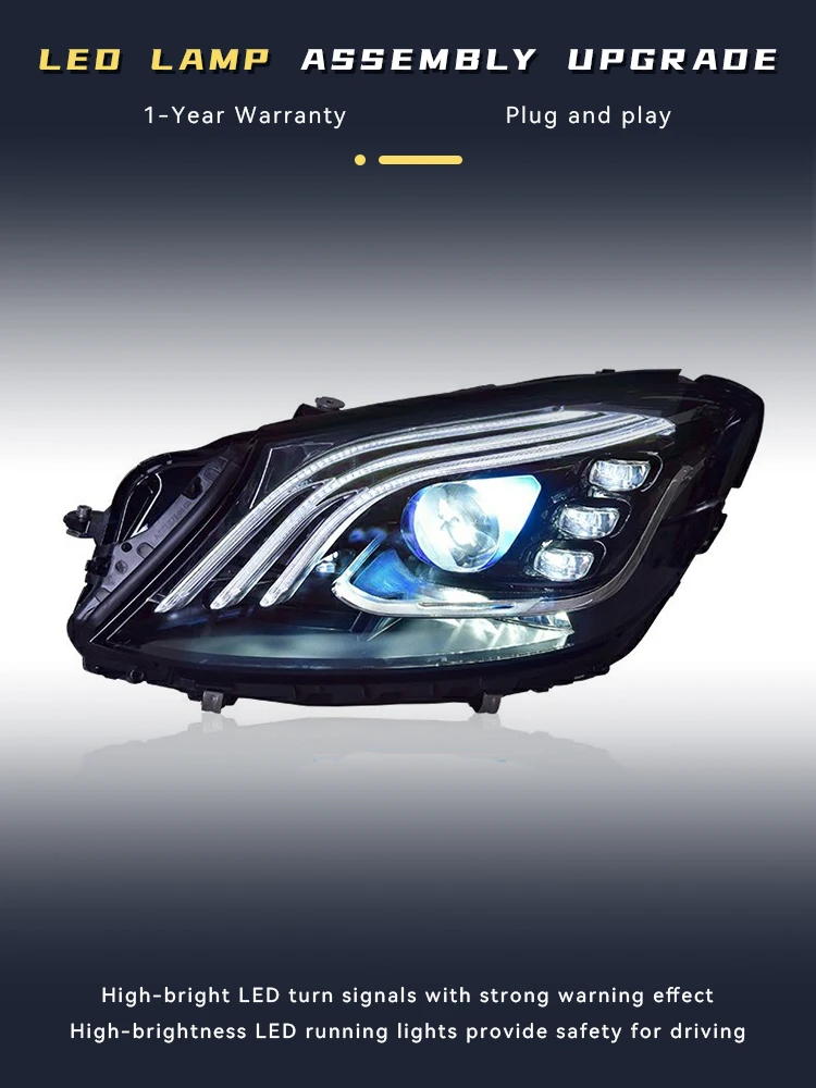 Światła samochodowe dla Benz W222 W223 S320 S400 S350 pełna dioda LED DRL 2014-2018 Auto reflektor montaż rozruchu akcesoria narzędziowe przedniego