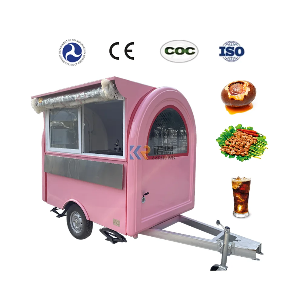 

Mobile Food Trailer Cart For Hot Dog Ice Cream And Snack Food Cart To Sell With Freezer Fridge Fryer Warmer Griddle Etc