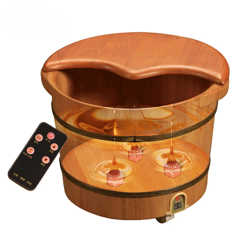 Soaking Wooden Bucket Foot Wash Female Constant Temperature Over Calf Household Artifact