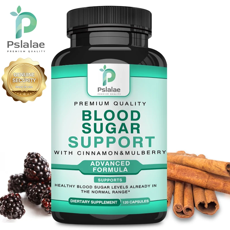 

Blood Sugar Support Capsules - with Cinnamon, Mulberry - Supports Healthy Blood Sugar Levels and Promotes Sugar Metabolism