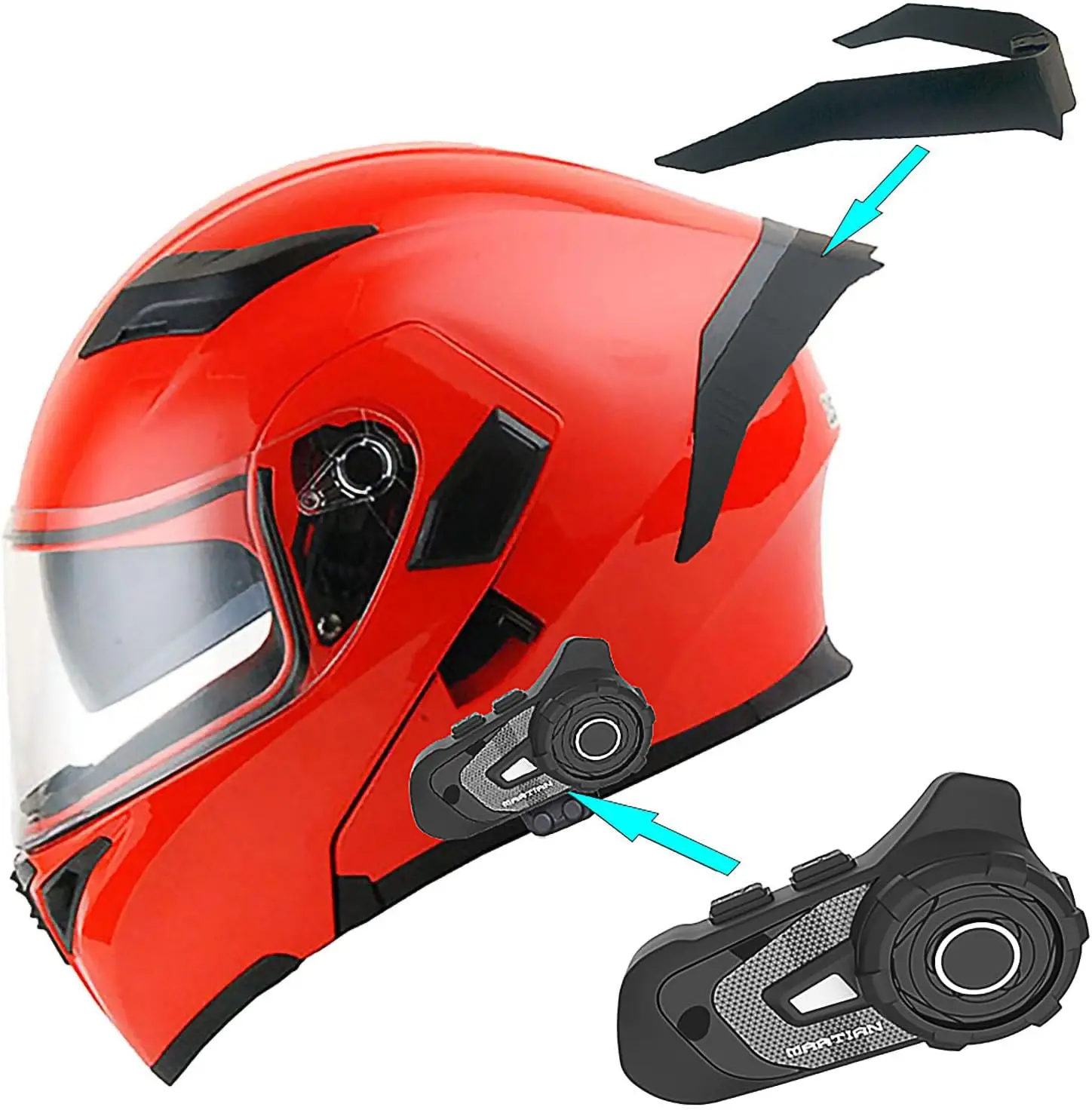 

Motorcycle Modular Full Face Helmet Flip up Dual Visor Sun Shield: HB89