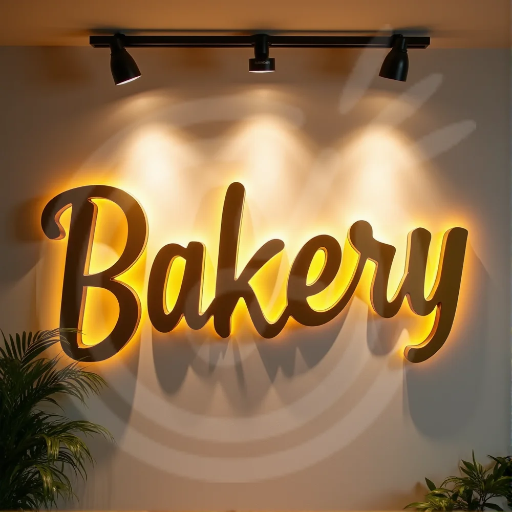 

3D Backlit Letter Sign Custom Metal Sign Logos Outdoor Led Letter Gold Light Illuminated Signboard For Business