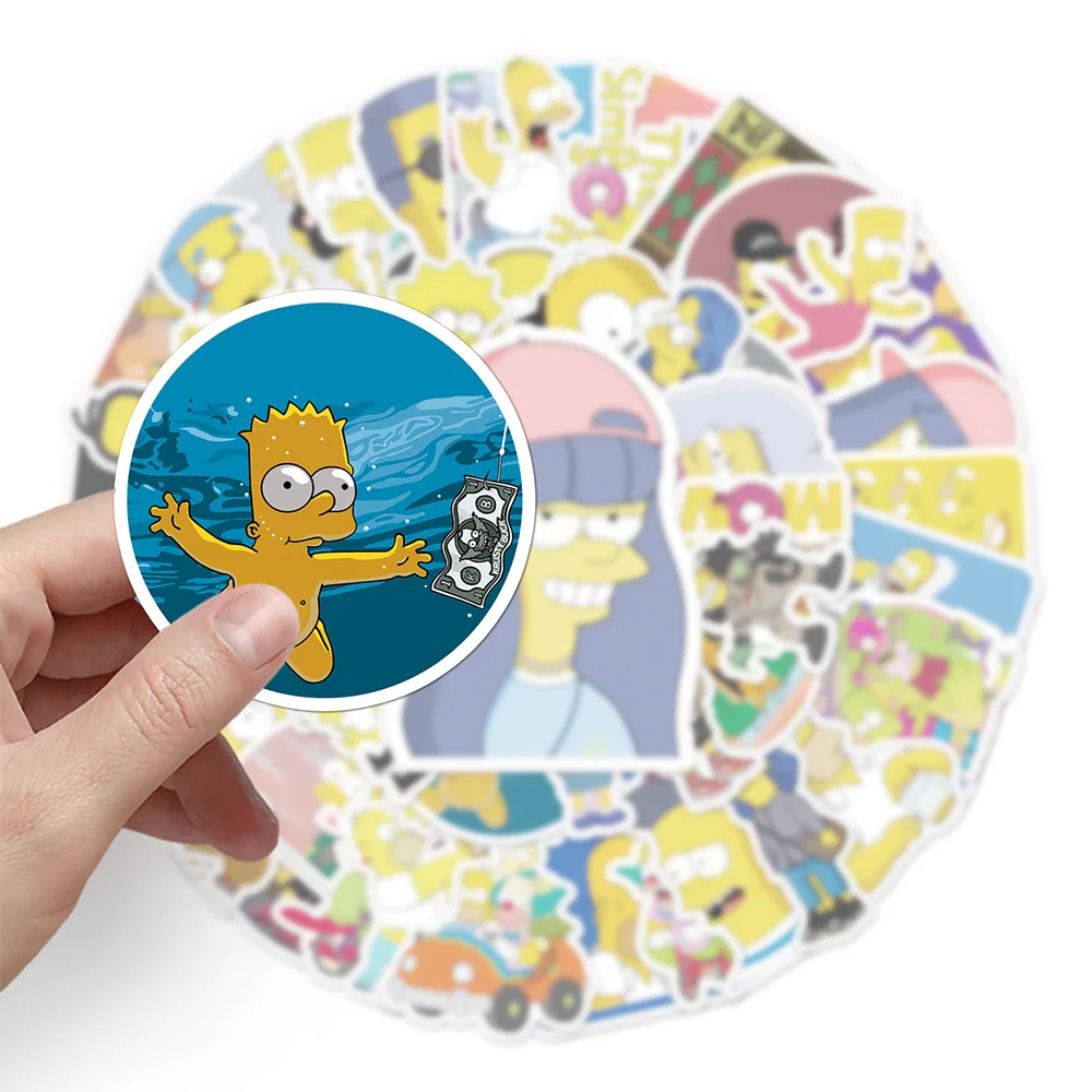 10/30/50pcs Anime Comedy Simpson Family Stickers for Kids Funny Cartoon Decals Graffiti Phone Stationery Car Kawaii Sticker Pack