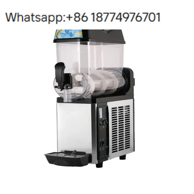

Commercial Stainless Steel Single-tank Slush Machine, Beverage Cooler Dispenser, Snow Melt Machine, Slushy Drink Machine.