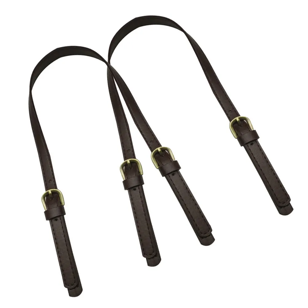 2Pcs Synthetic Shoulder Strap Adjustable Handbag Belt Tote Bag Replacement Long-Lasting Deep Coffee DIY Pouch Accessory