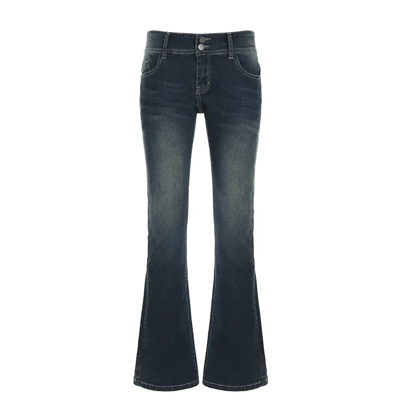 

Ultra-Low-Rise Jeans Washed Vintage Figure-Slimming Jeans Glamorous Figure Flattering Jeans Casual Chic Ultra-Stretch Pants