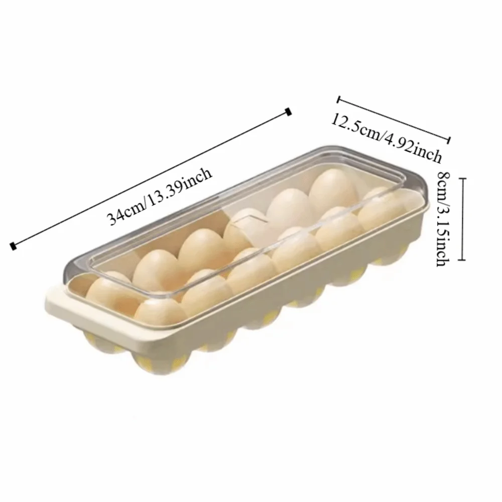 موزع البيض 12 فتحة ثلاجة صينية البيض قابلة للتكديس موفرة للمساحة حامل تخزين البيض البلاستيك مع غطاء الثلاجة البيض المنظم المنزل