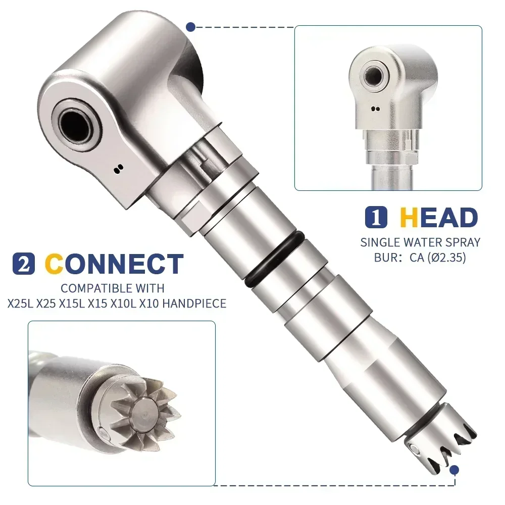 Hot SalesDental Endomotor Handpiece Head With Middle Gear Medical Supplies 4:1 Contra Angle Parts Polishing Teeth Dental Company