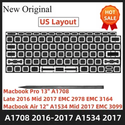 Us Layout A1708 A1534 (2017) for Macbook Pro Retina A1708 (A1534 2017) EMC 2978 3164 EMC 3099 keyboard Key cap bracket hinge