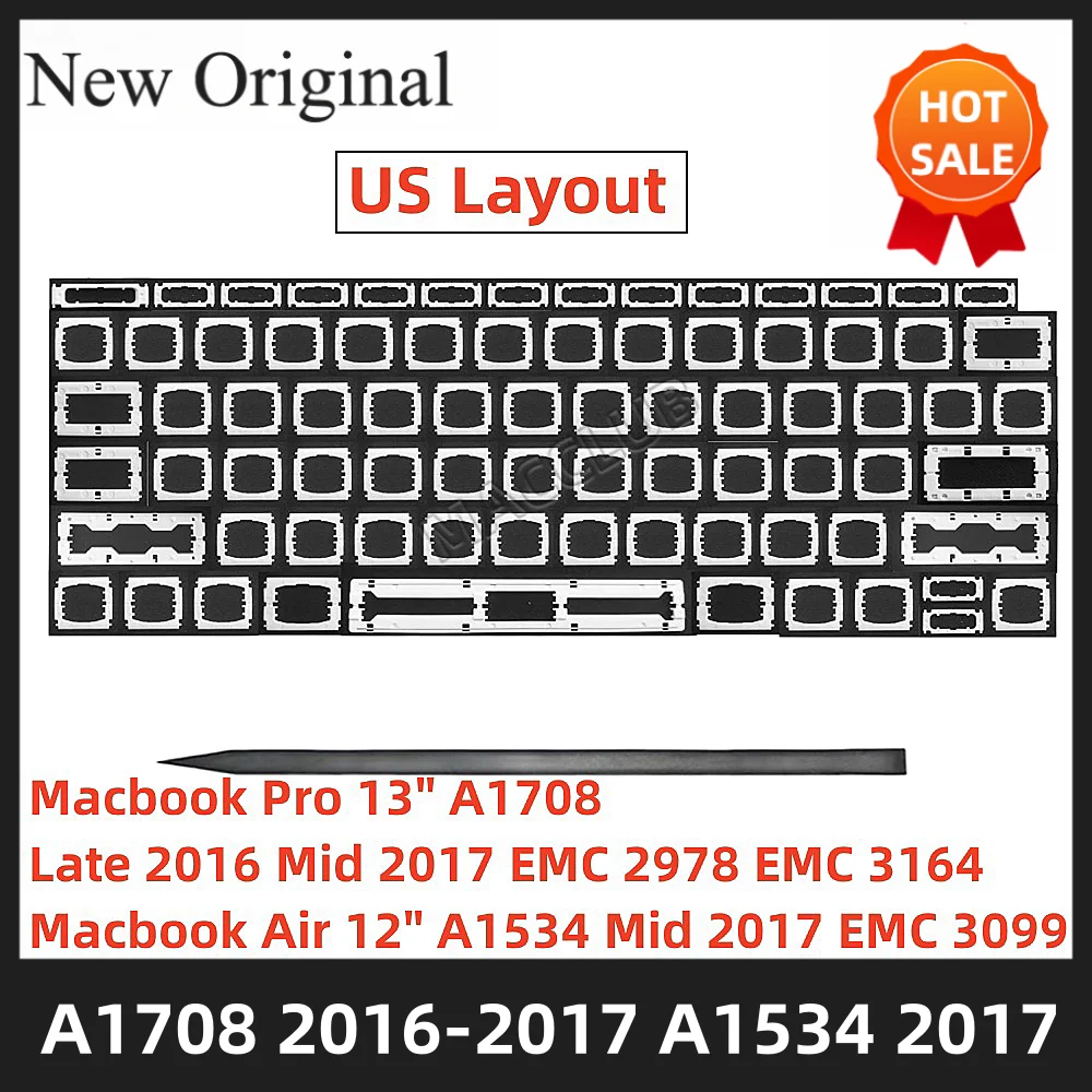 Us Layout A1708 A1534 (2017) for Macbook Pro Retina A1708 (A1534 2017) EMC 2978 3164 EMC 3099 keyboard Key cap bracket hinge