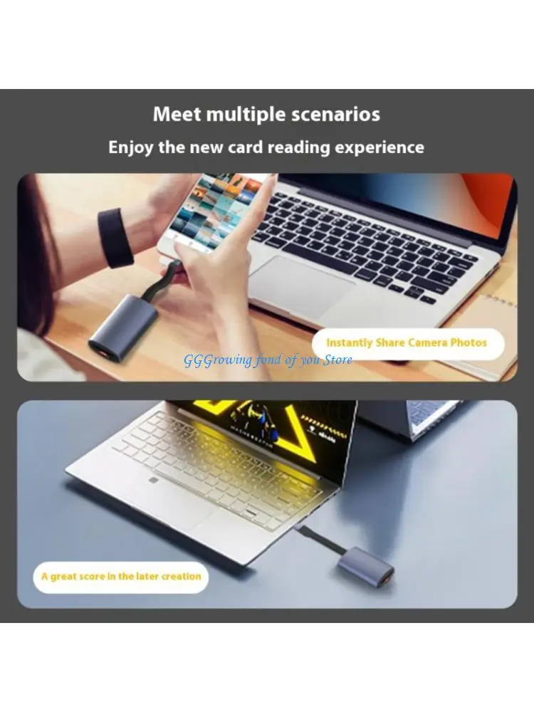 

H9EB два порта USB Тип C TF Card Reader Fast Speed 312 МБ/с. Портативный металл переноса считывания для данных для данных