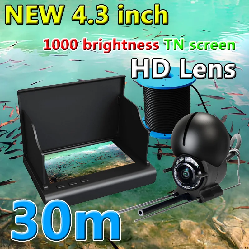 NEW 4.3 inch TN screen,HD lens,30m,fish finder underwater,fish finder for fishing,visual fish finder ,fishing camera