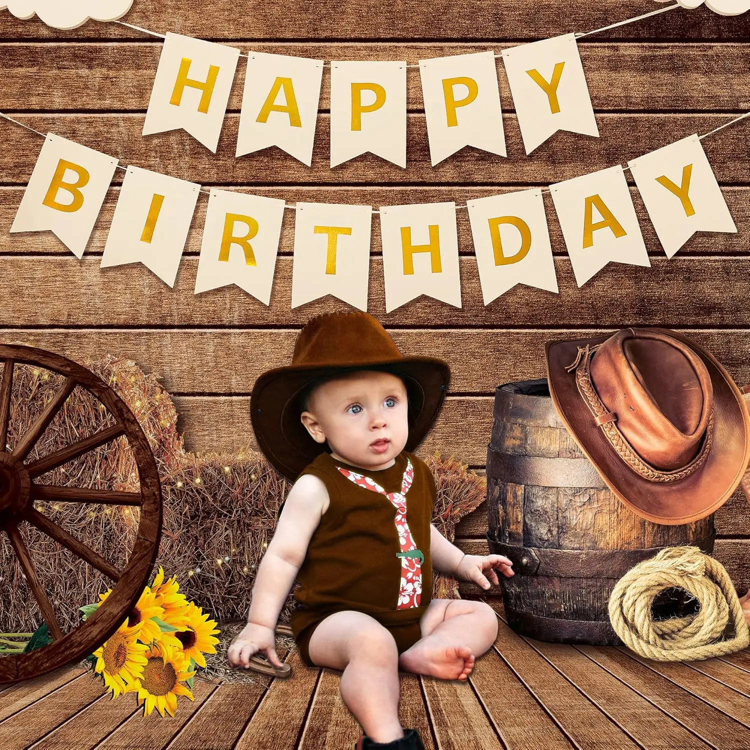 Western Cowboy Horse Photography Backdrops Rustic Farm Wood Barn Door Kids Birthday Party Decor Indoor Cowgirl Background VF-02
