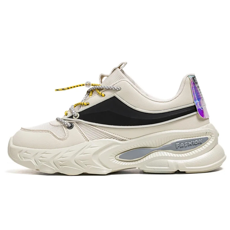 

New breathable thick soled sports and leisure shoes for men's motorcycles, trendy men's shoes