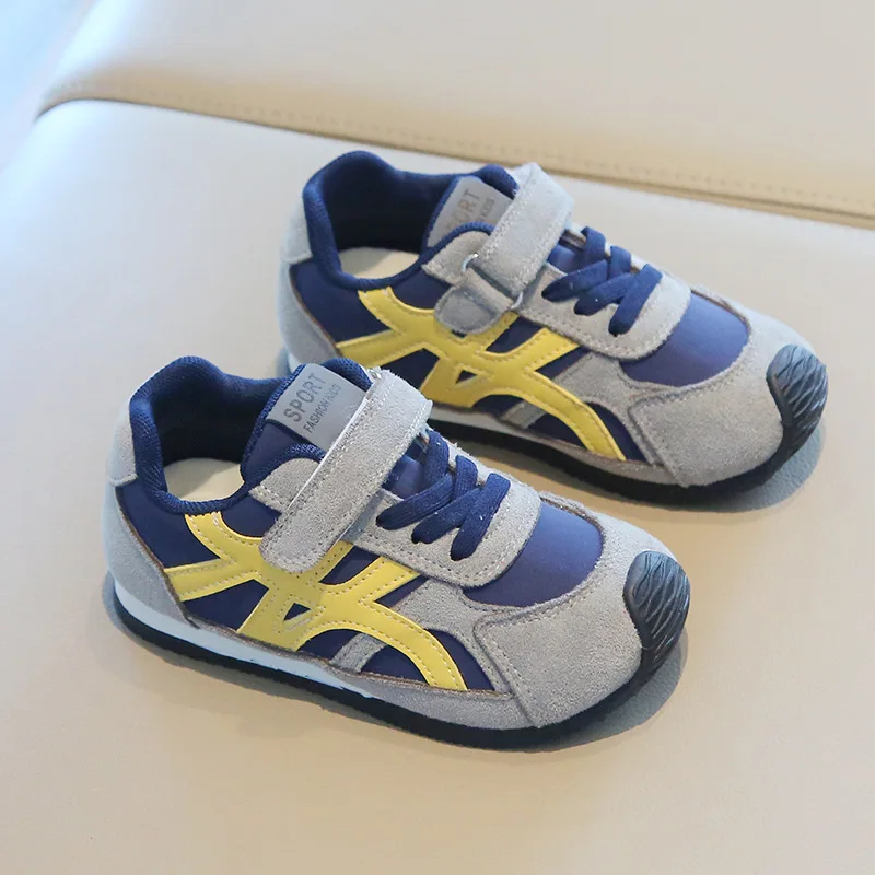 

Spring Autumn Girl Simple Comfortable Soft Soled Casual Shoes Children Fashion Training Shoes Boys Versatile Striped Kid Sneaker