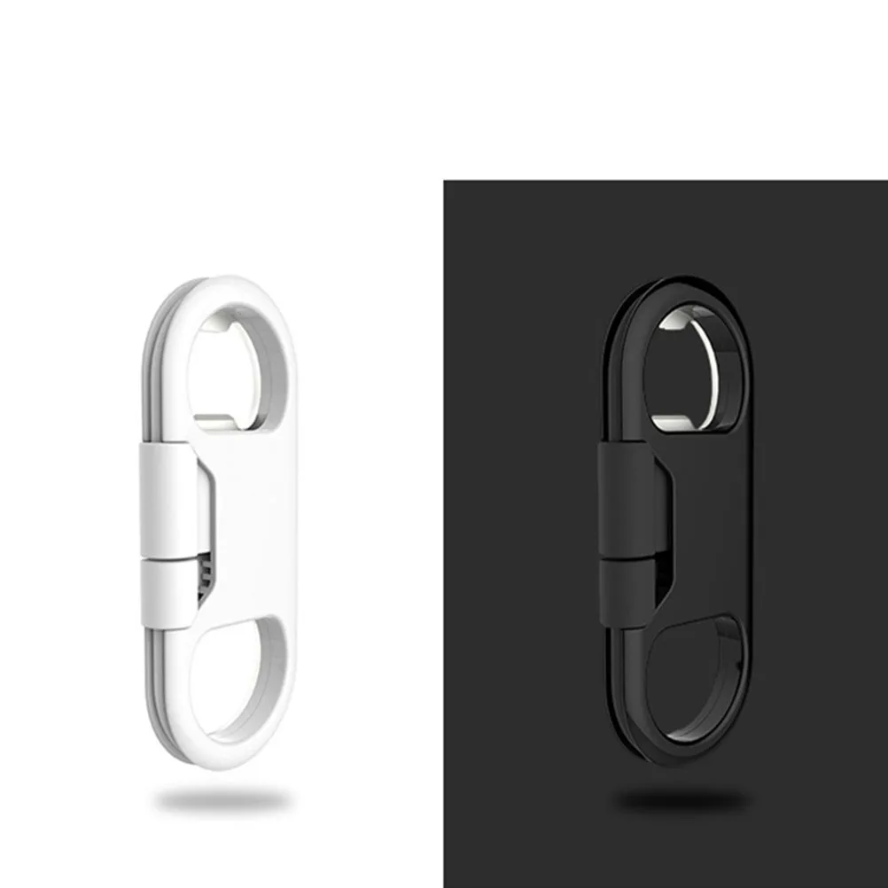 

Bottle Opener Keychain Black 9.1Cm Usb Cable For Charging Data Transfer Micro Usb Abs Pvc Metal Ring Multifunction Tool