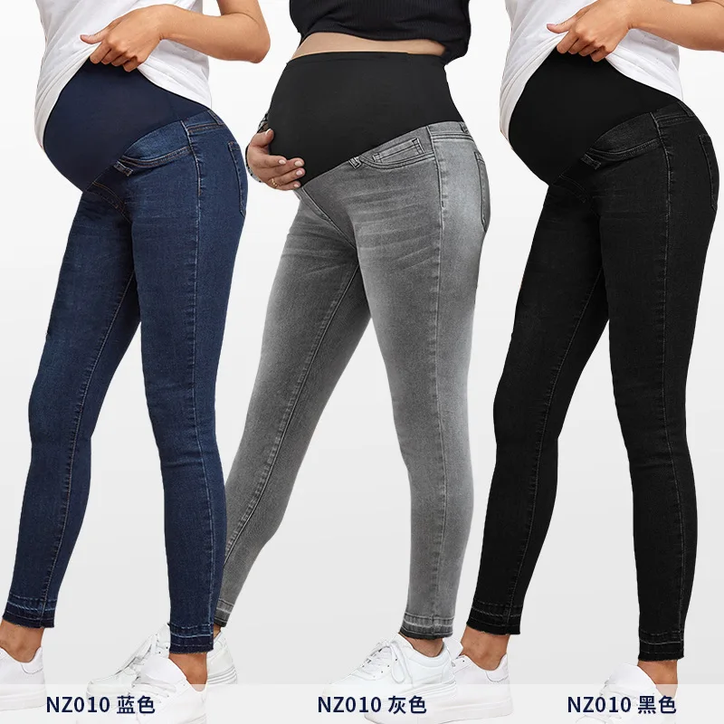 

Maternity Clothes Jeans Trousers Pregnancy Clothes Women Cotton Breathable Elastic Skin-friendly Pregnant Denim Pants