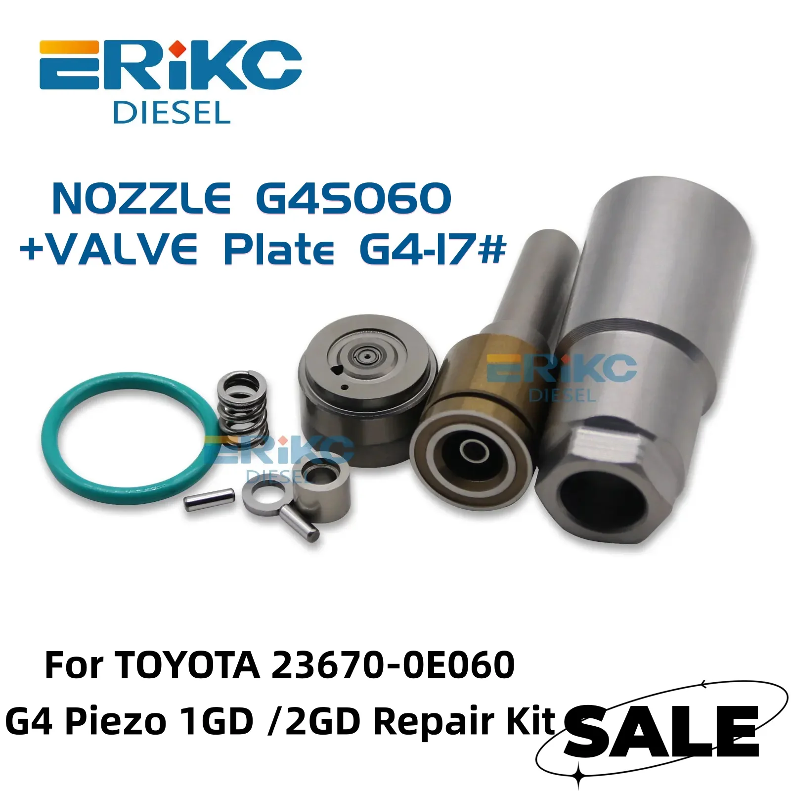 

23670-0E060 236700E060 23670-0E070 23670-09460 G4 Diesel PIEZO INJECTOR REPAIR KITS NOZZLE G4S060 VALVE Plate 17# FOR TOYOTA 1GD