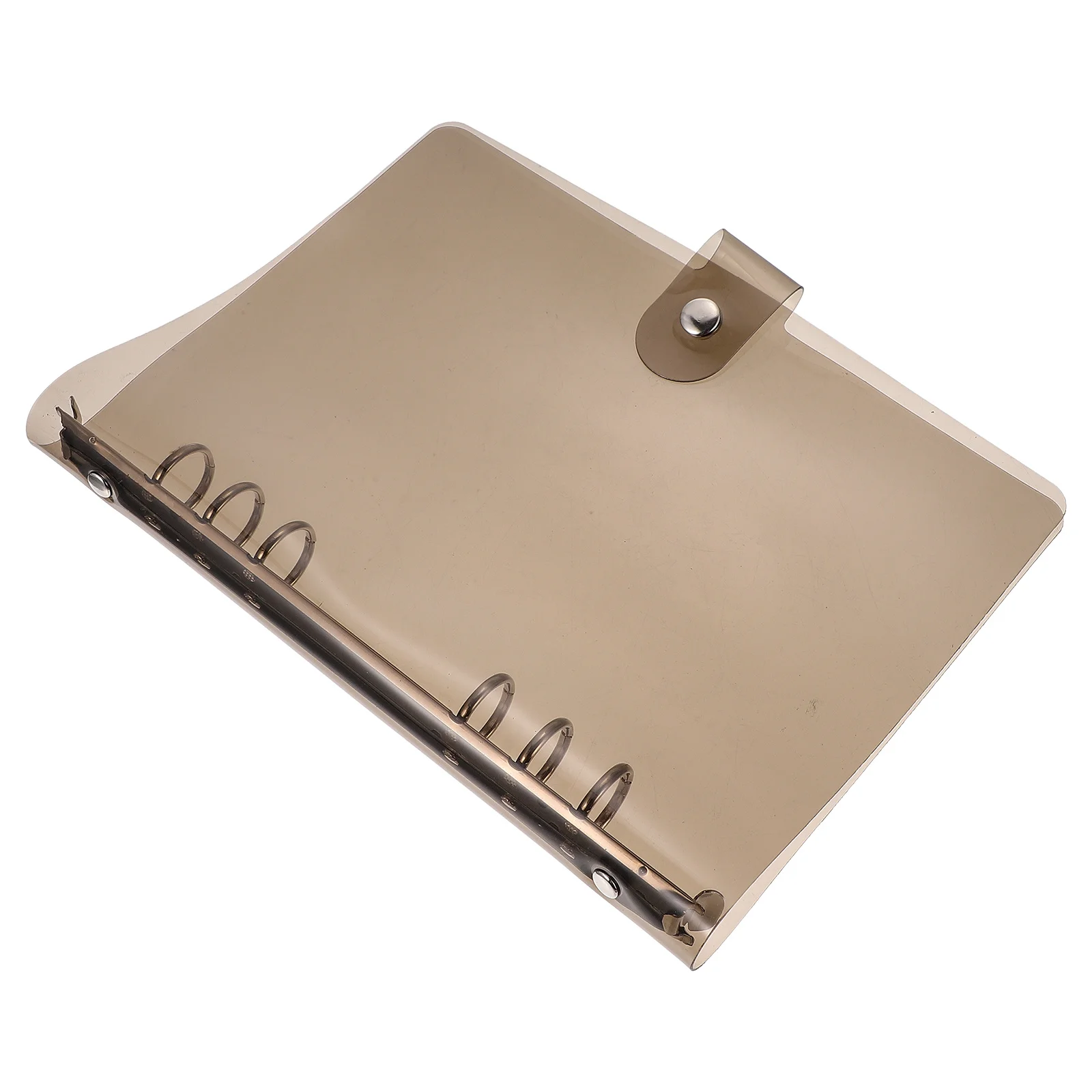 1個 6穴ルーズリーフバインダーブックカバー 防水PVCノートパッドプロテクター ハンドブックケース DIYノートブック トラベルジャーナル オフィス用