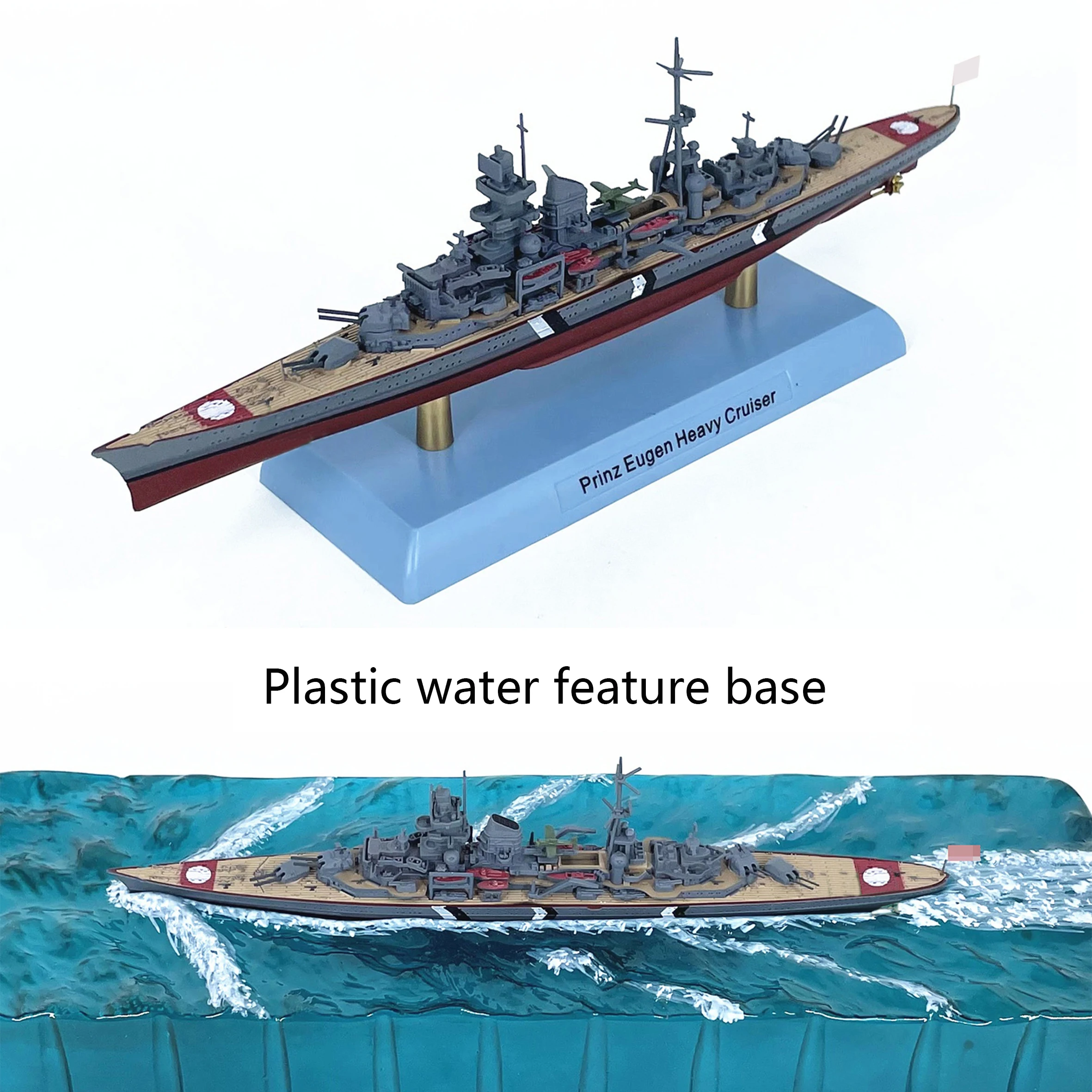 

1:1000 German Prinz Eugen Heavy Cruiser model (alloy hull) Finished simulation warship model