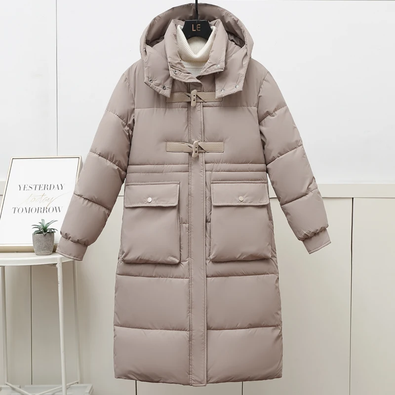 Winter Jackets Woman Overcoat Hooded 2024 Fashion Loose Thick Warm Long Parkas Women\'s Coats