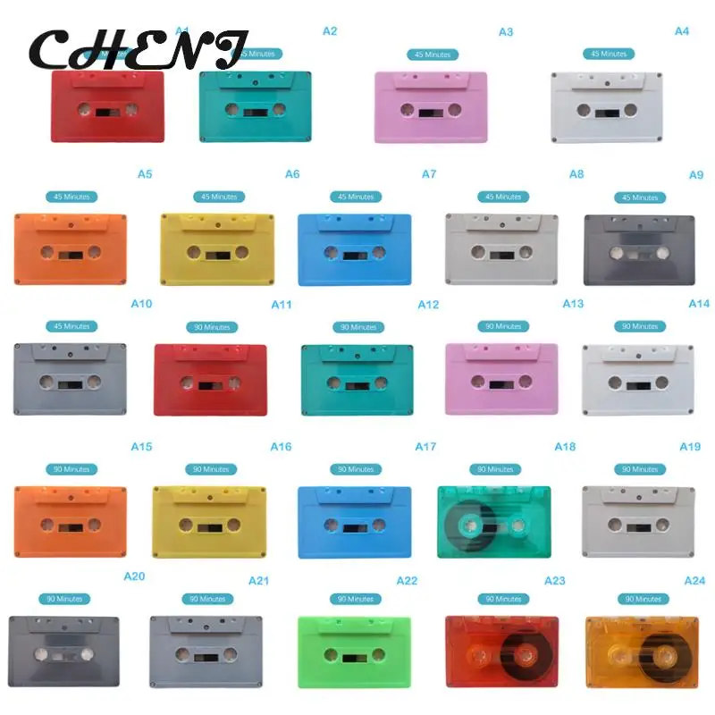 1PC Standard Innovative Cassette Color Blank Tape Player With 45/90 Minutes Magnetic Audio Tape For Speech Music Recording