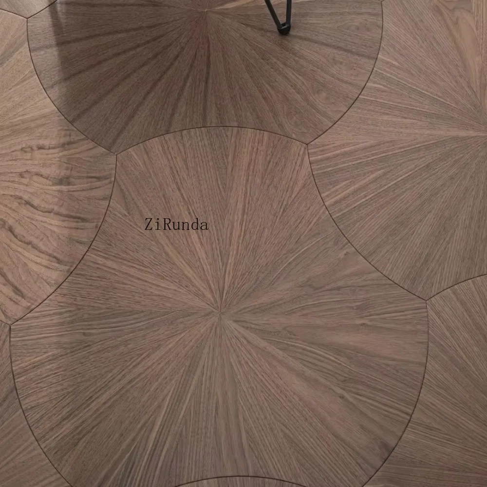 맞춤형 오크 연꽃 모양 마루, 고품질 마루 스타일 목재 바닥, 월넛 마루