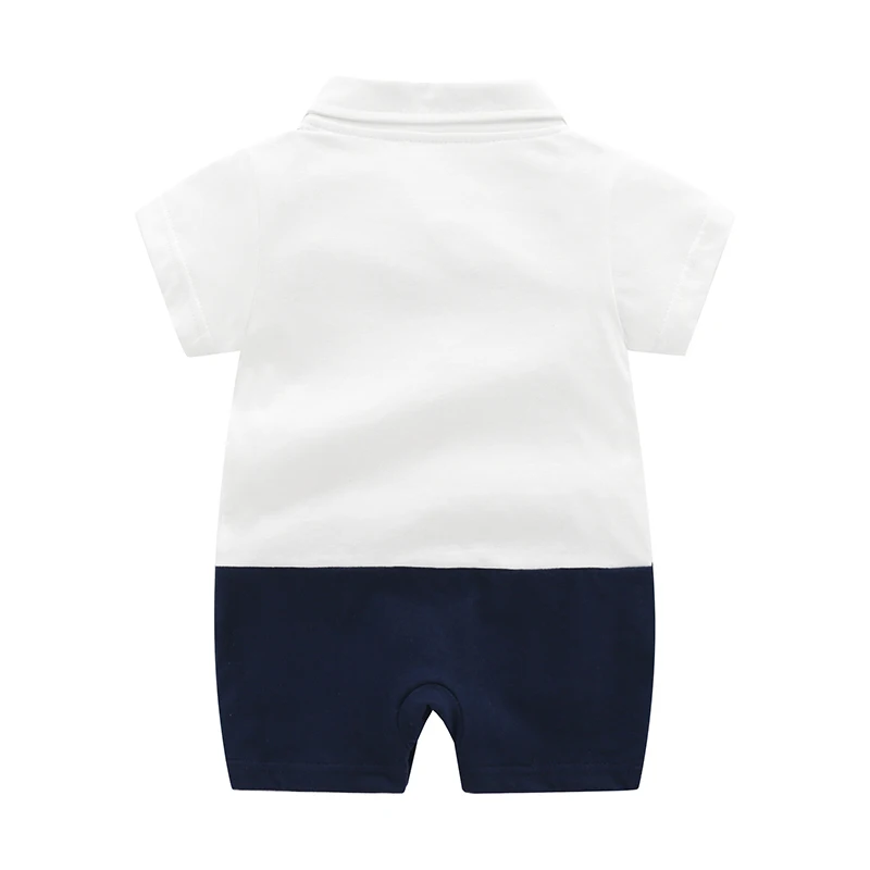 Baby summer clothes, thin men's full-month clothes, 100-day banquet baby gentleman's dress, pure cotton one-piece clothes