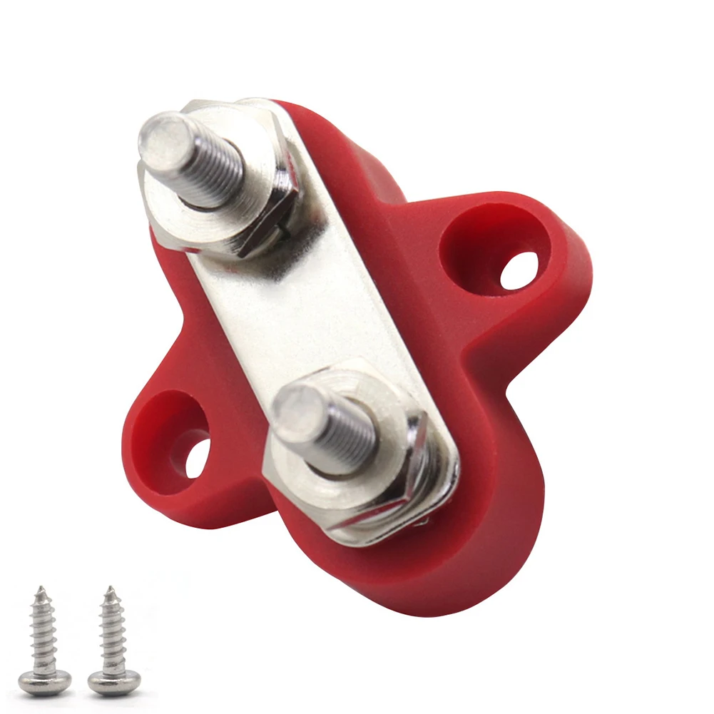 Battery Power Distribution Terminal Block 12V48V DC Bus Bar M8 Dual Studs Reliable Power Distribution Solution
