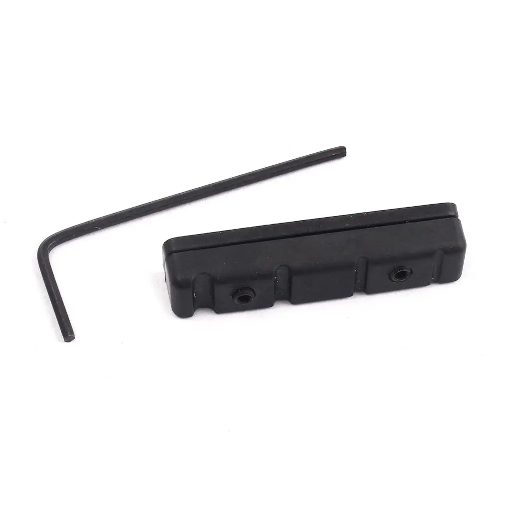 43mm Black POM Guitar Nut Height Adjustable with Wrench Pre-slotted Instrument Accessory for Bass Guitar