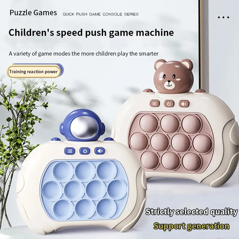 Consola de juegos de burbujas de empuje rápido para niños y niñas, juguetes antiestrés, divertido, whac-a-mole