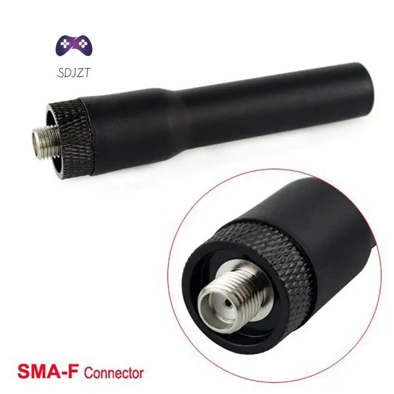 1PC Black Short Soft Antenna Walkie-talkie Antenna SF20U/V Dual-segment Antenna Thumb Antenna Ultra-soft High-gain