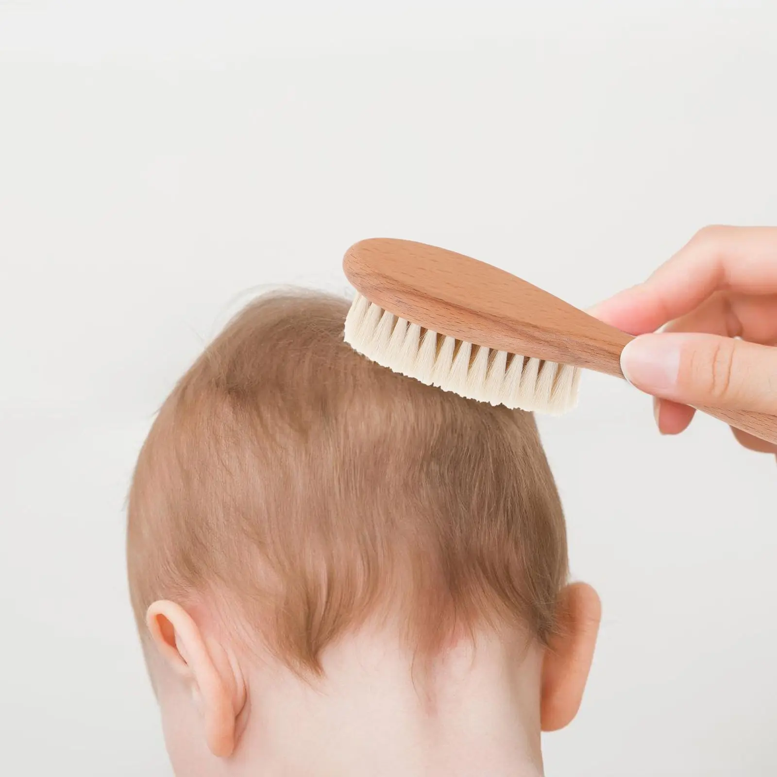 Conjunto de shampoo e pente para bebês, cortador de unhas, laços de cabelo, presente para recém-nascidos, escova infantil de lã para