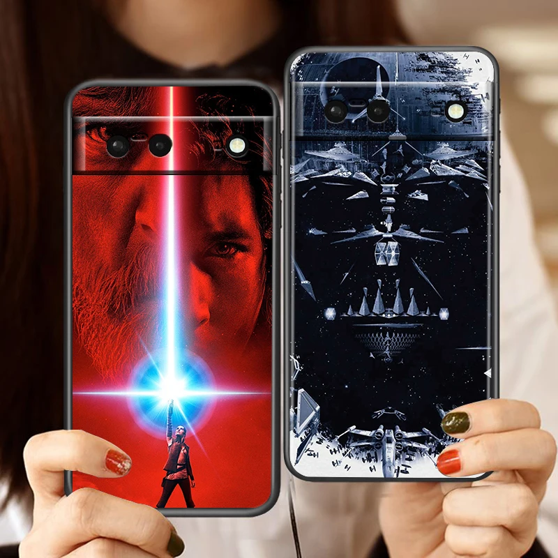 Star Wars Darth Vader Yoda BB8 Shockproof Cover For Google Pixel 7 6 6A 5 5A 4A XL Pro 5G  Soft TPU Soft Black Phone Case Cover