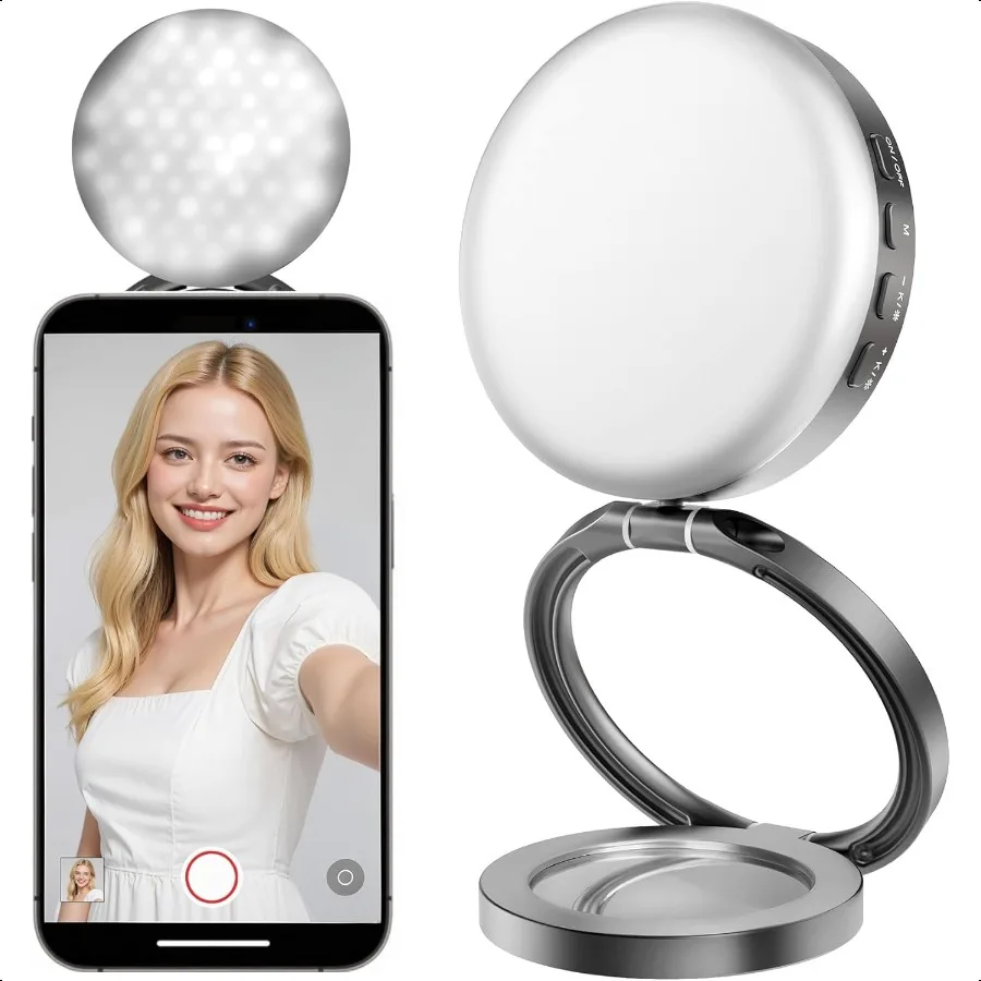 

Magnetic Selfie LightPortable Selfie Ring Light for Phone iPhone LED Fill Light for Photography Video Makeup TikTok Vlog A1 Gre