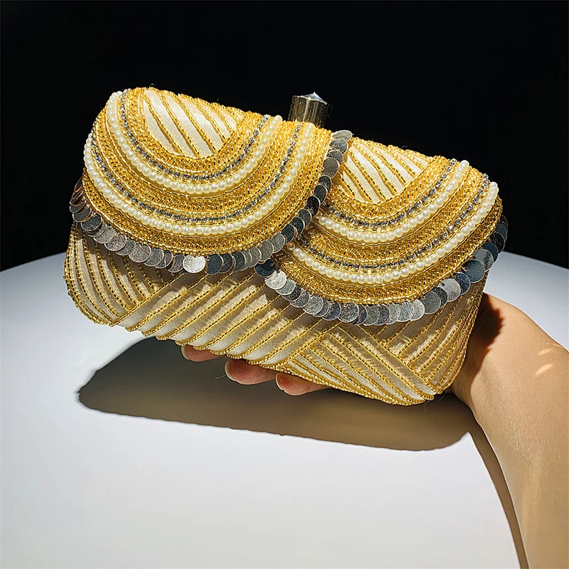 

Sequin Fashion Clutch Bag Beaded Women's Evening Bag Paillette Beading Embroidery Diamonds Handbags Female Banquet Party Bags