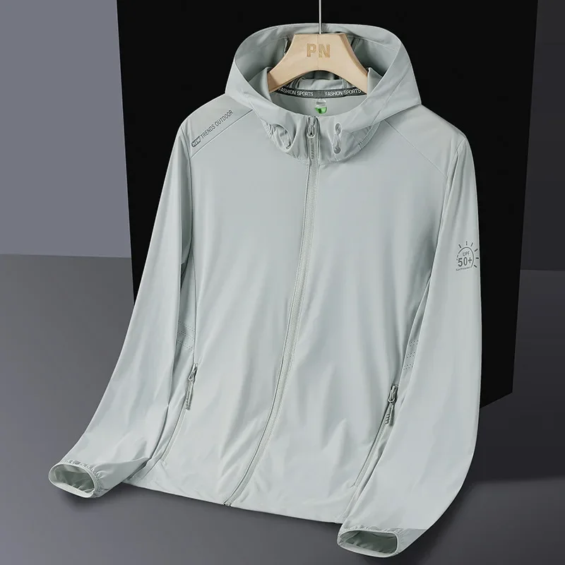 LIBIELIY Summer New Fashion Men's High Quality Ice Silk Outdoor Sunscreen Coat Waterfroof Quick Drying UV Protection Breathable
