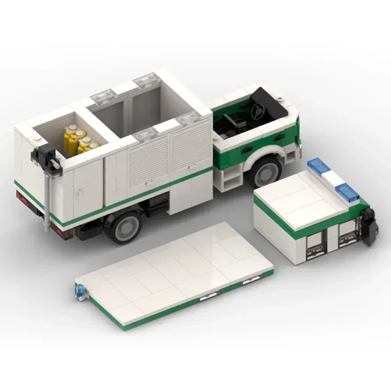 Waterreddingsapparatuur Voertuig Stadsautomodel Moc Bouwstenen Cadeau Kersttechnologie Modulaire blokken Speelgoed DIY-sets Montage