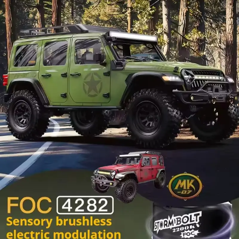 

Mk07 pro 1:7 Scale RC Car Remote Control Brushless Electric Off-Road Vehicle with Two-Speed Shift Differential Lock for Climbing