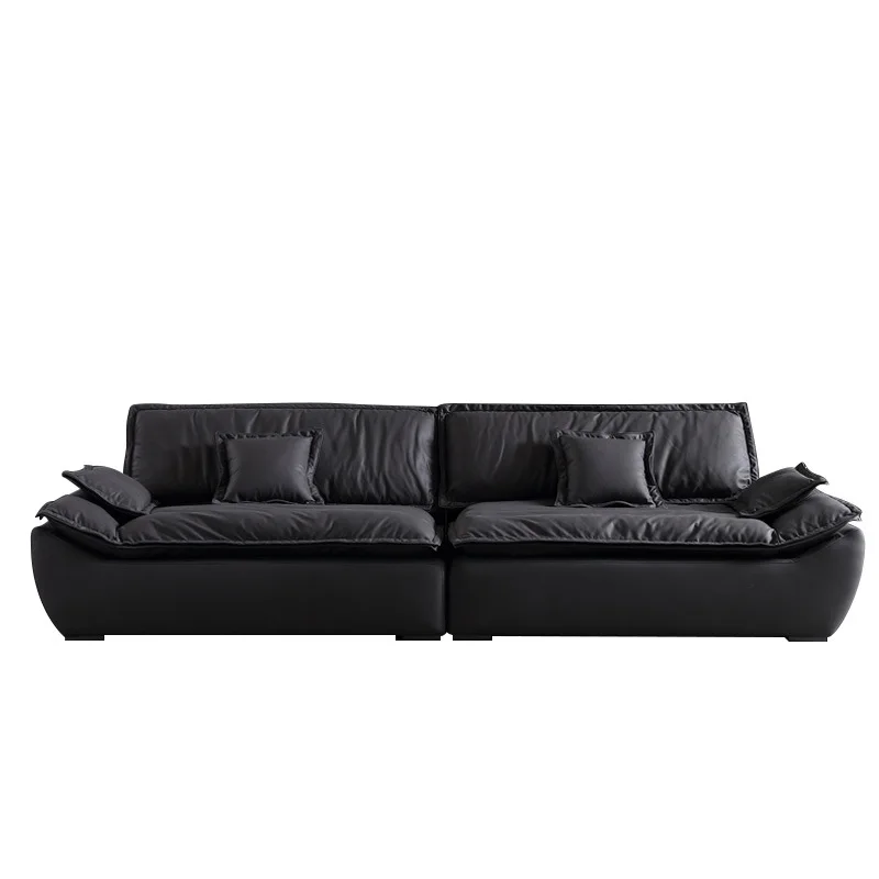 

#Italian Minimalist Sail Sofa Frosted Tech Fabric Designer Down Filled Straight Fabric Sofa For Small Living Room