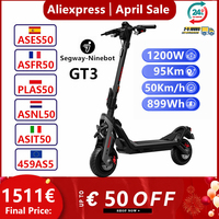 EU Stock Ninebot By Segway GT3 Electric Scooter 50km/H Max Speed 95km Long Range Dual Disc Brakes 2400W Peak Motor Kickscooter