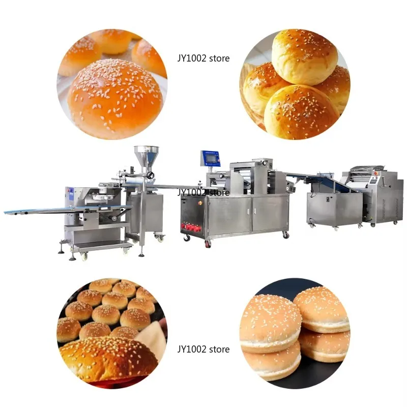 Hamburger Bread Machine High Efficiency & Output Automatic Burger Bread Making Production Line for Food Processing Plants