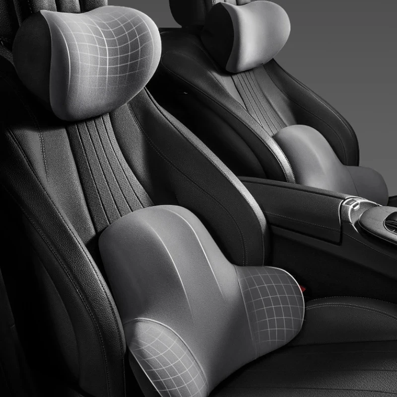 Car Memory Foam Neck Pillow Protection Lumbar Backrest Cushion Lumbar Cushion Car Headrest Cushion