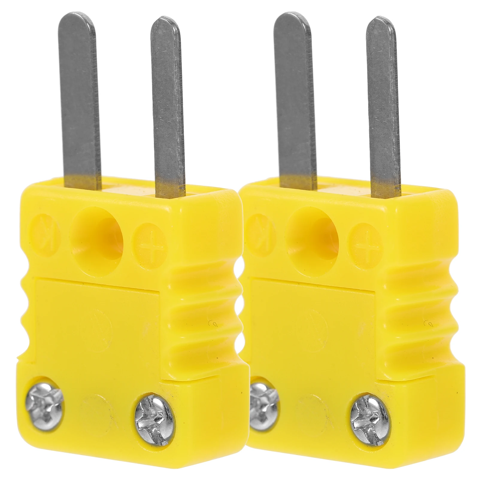 

2 Pcs K Type Thermocouple Plug Socket Connector Yellow Mini Quick Joint Wire Electrical Plastic Insulation Durability Repair