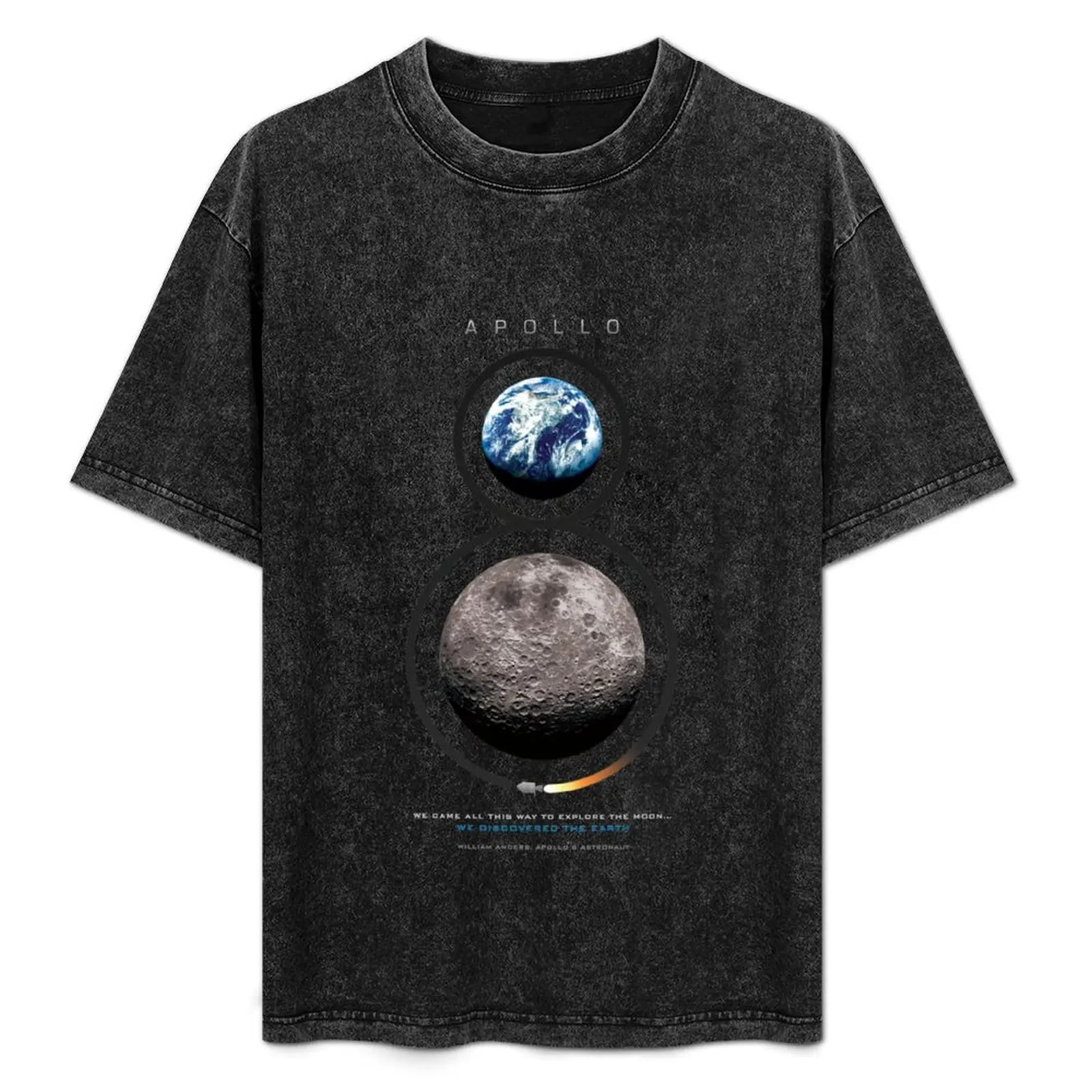 

APOLLO 8 (*Black Shirt Only*) T-Shirt Casual Minimalist Short Sleeve Top