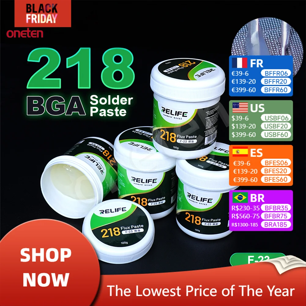 RELIFE F-23 218 Solder Flux BGA Solder Paste Anti-oxidation SMD Solder Oil For Electronics PCB SMD BGA LED Repair