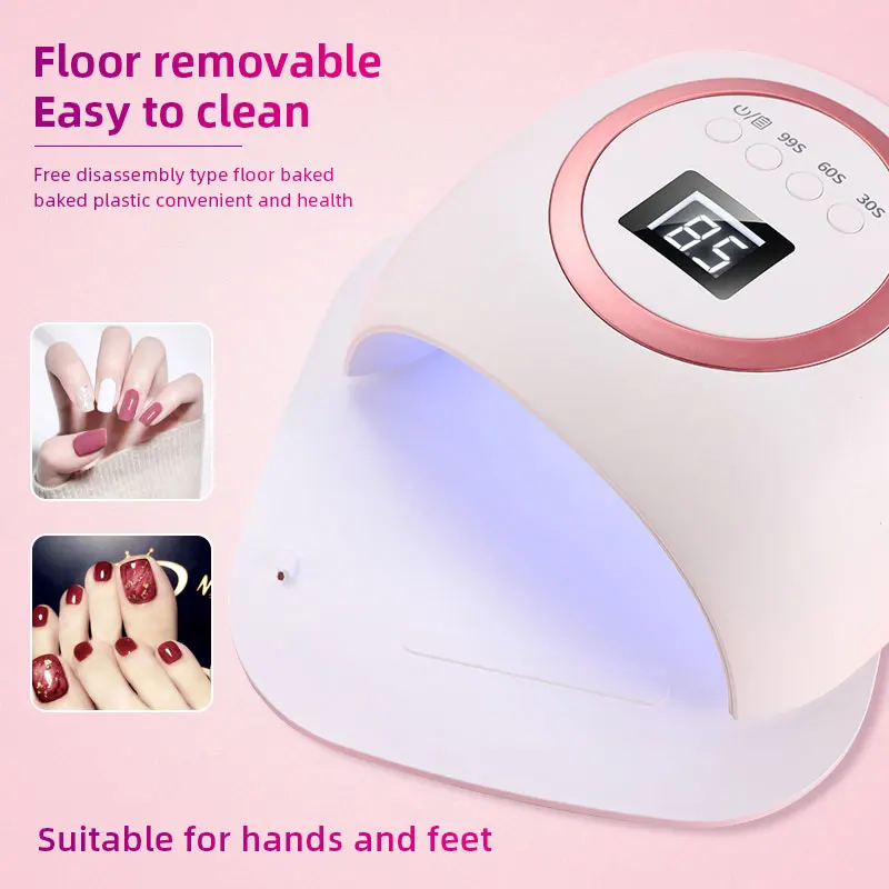 โคมไฟ LED UV 72W สำหรับเล็บโคมไฟแบบพกพาพร้อมเซ็นเซอร์อัตโนมัติเหมาะสำหรับอุปกรณ์เครื่องมือทำเล็บเจลแบบมืออาชีพ