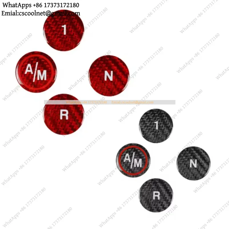 JS02 Carbon Fiber Gear Shift Button Cover Trim For Fiat 500 Abarth 595 695 Interior Decoration Sticker Auto Accessories