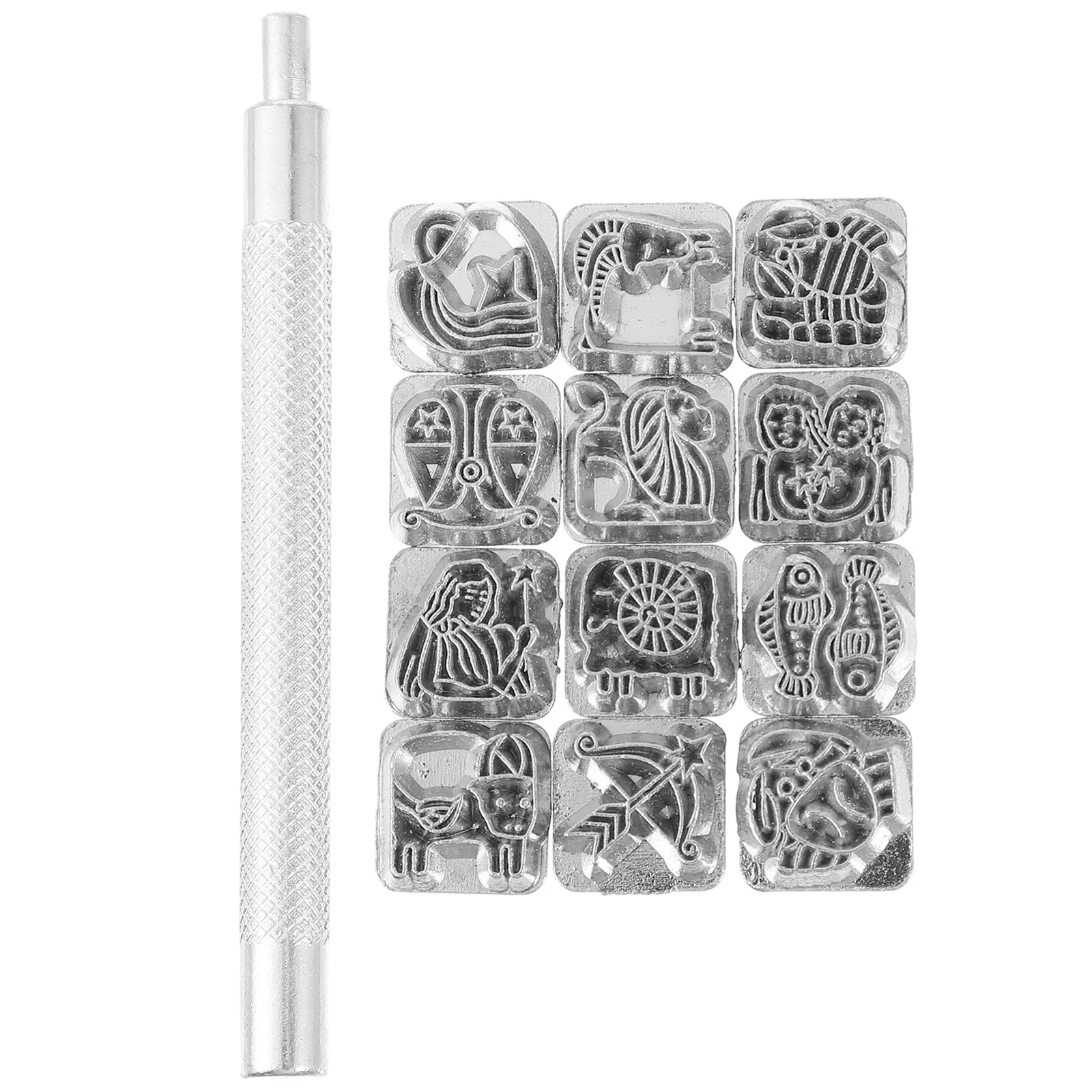 

1 set Pattern Stamps Set Zinc Alloy Stamping Tool Kit For Diy Craft Punch Press Tool Craft